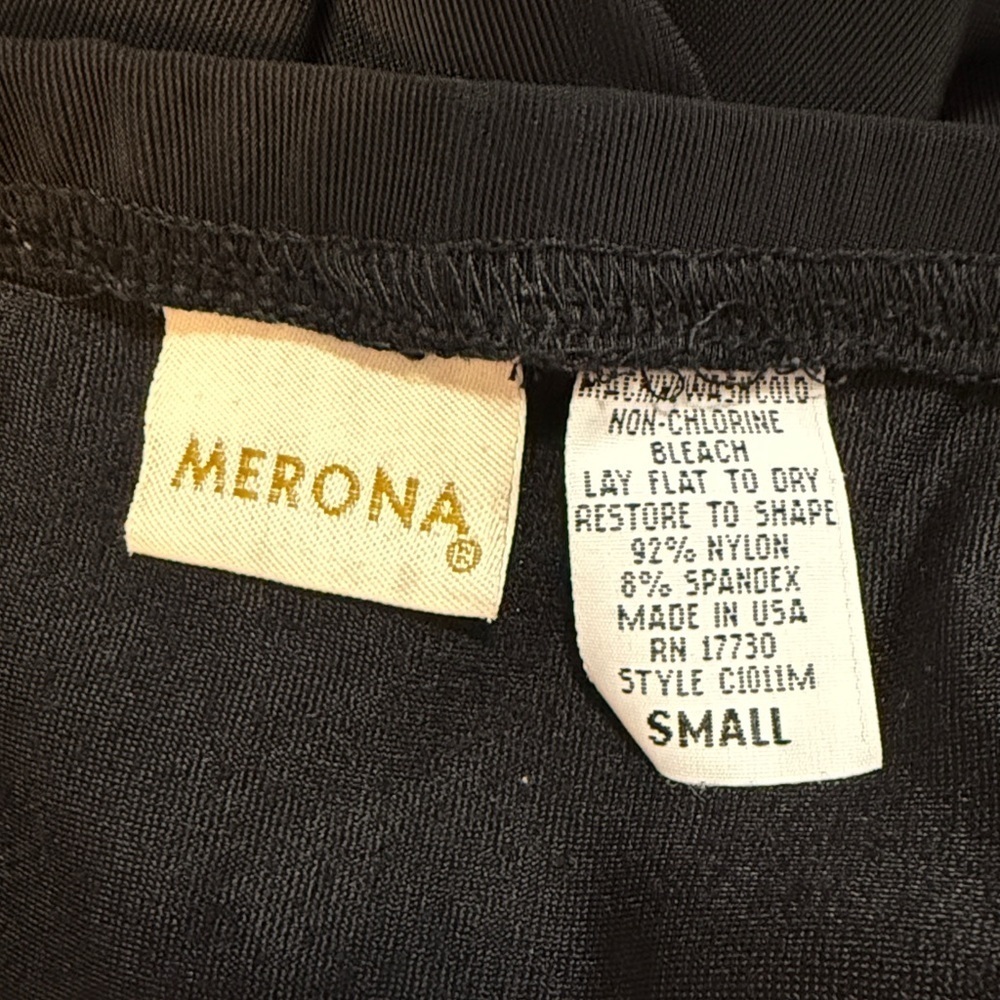 Merona Vtg Maxi Pencil Skirt Black Pull On Slit Sides Stretch Women’s Small - Picture 5 of 5
